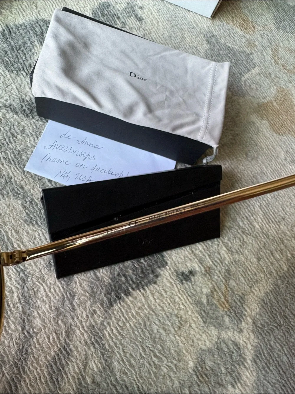 Dior Men’s Gold Frame Aviator Sunglasses with Brown/Gold Lenses